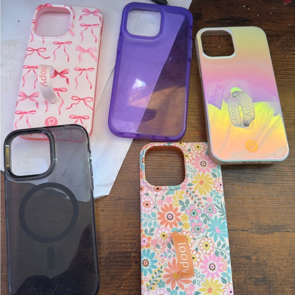 Loopy Case Phone Case Set - Pink, Purple, Black, Multicolor